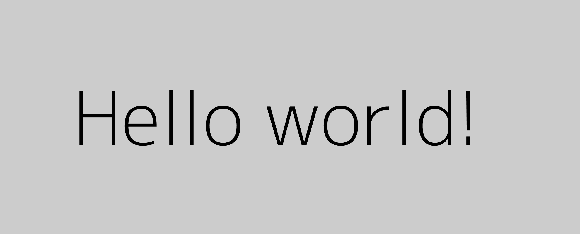 Hello world!